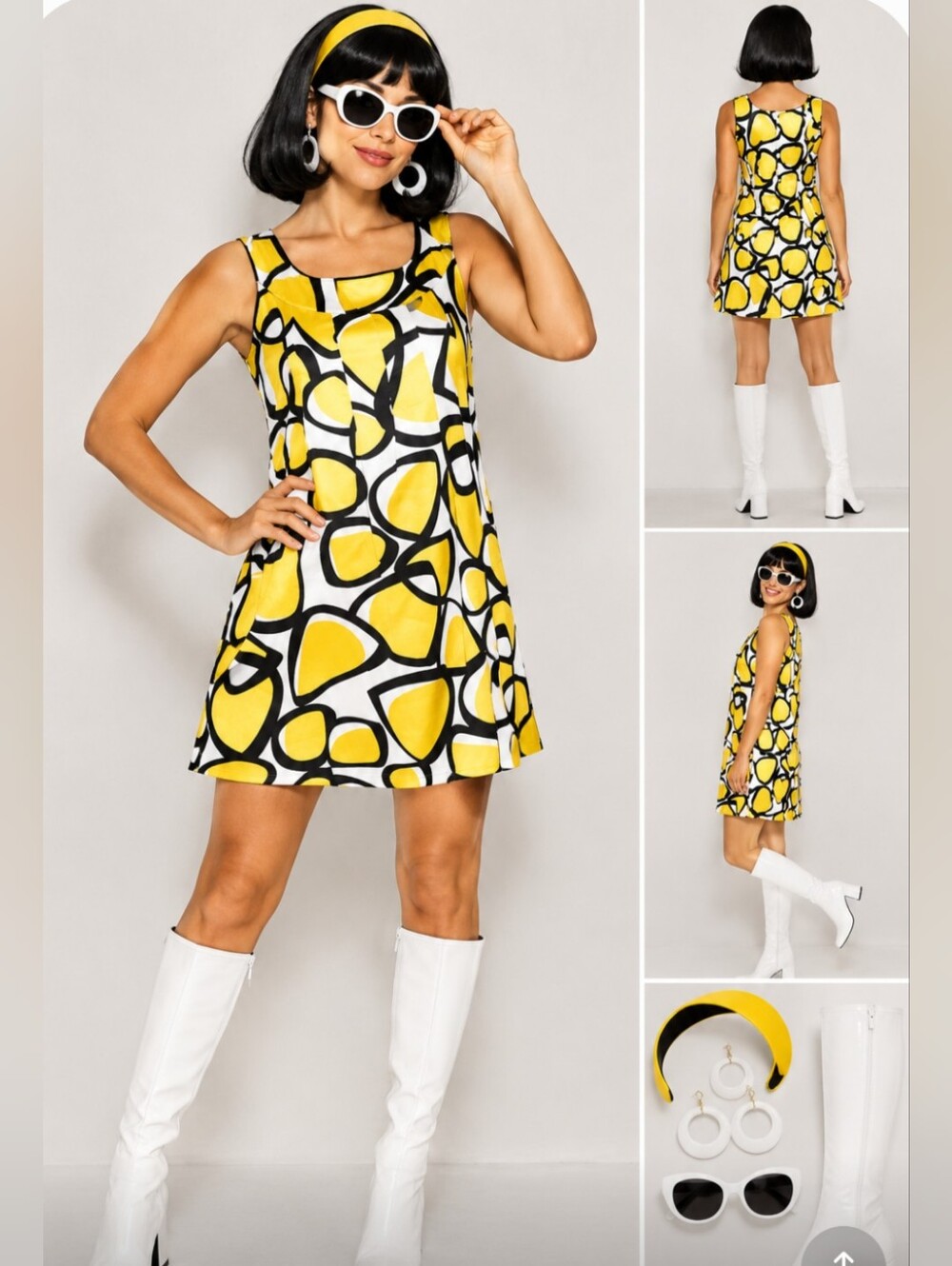 Zsa Zsa vintage dress size xs, polyester Great Gogo Costume, loose fit